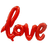 Шар фольга Буквы надпись LOVE 39" 100х68см красный ВС