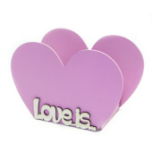 Ящик декор дерево Сердце Love is Розовый 25х22см 1шт