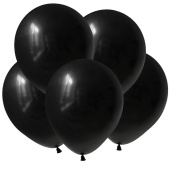 Шар латекс 5''/ВП пастель Черный Black 100шт