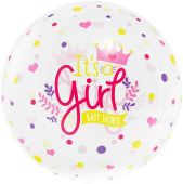 Шар фольга Сфера 3D Deco Bubble 18'' Это Девочка прозрачный кристалл Шар фольга Сфера 3D Deco Bubble 18'' Это Девочка прозрачный кристалл