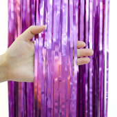 Занавес штора Дождик 100х200см металлик Сиренвый