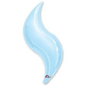 Шар фольга Зигзаг 28'' Голубая Blue пастель An