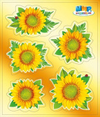 Наклейка А6 Подсолнухи (10шт)