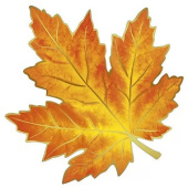 Украшения на скотче 16х16см Кленовый лист (20шт)