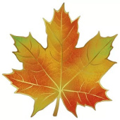 Украшения на скотче 16х16см Кленовый лист (20шт)