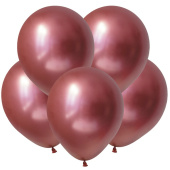 Шар латекс 5"/ВП хром Зеркальные шары Розовый Mirror Pink 50шт