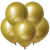 Шар латекс 5"/ВП металлик Зеркальные шары Золото Mirror Gold 50шт