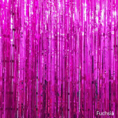 Занавес Дождик 100х200см металлик Малиновый