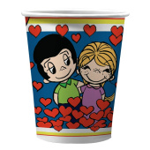 Стаканы бумага 250мл Love is набор (уп6)
