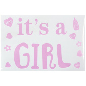 Наклейки набор для оформления It's a Girl 19 5х27см Розовый Перламутр Наклейки набор для оформления It's a Girl 19 5х27см Розовый Перламутр