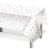 Скатерть ПЭТ 137х183см Гендер Пати Белый Розовый Голубой