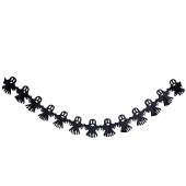 Гирлянда бумага 300см Привидение черное