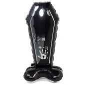 Шар-фигура 147 см, фольга Гроб чёрный