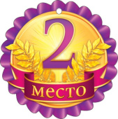 Медаль бумажная 2 место