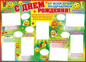 Плакат От всей души поздравляем с Днем Рождения!