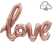 Шар фольга Буквы надпись LOVE розовое золото Love Rose Gold КА