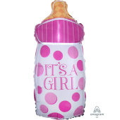 Шар фольга фигура Бутылочка IT'S A GIRL 23" 58см An США