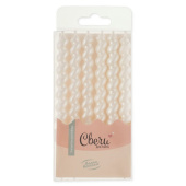 Свечи набор Спирали Белый Перламутр 7см (уп6)