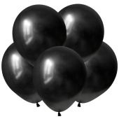 Шар латекс 5"/ВС хром Черный Mirror Black 50шт
