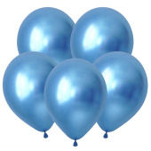 Шар латекс 12"/DC хром Синий Luster Blue 50шт