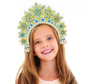 Кокошник бумажный Снежинки