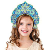 Кокошник бумажный Снежинки