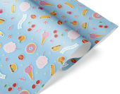 Бумага лист 70х100см Сладости Вкусняшки уп10