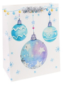 Пакет M 18x23x10см Новогодние шарики