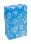 Коробка прямоугольная Снежинки 17х11х6см