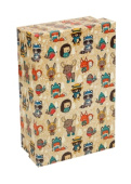 Коробка прямоугольная Новогодние зверята 19х12х7,5см