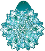 Украшение на скотче Снежинка (10шт)