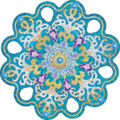 Украшение на скотче Снежинка (10шт)