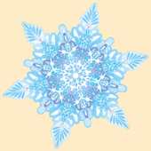 Украшение на скотче Снежинка (20шт)  