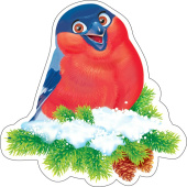 Украшение на скотче Семейка Снегири (10шт)