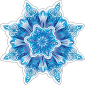 Украшение на скотче Снежинка