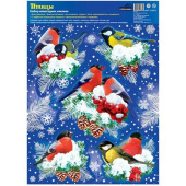 Наклейка на окно Птицы 33х24см