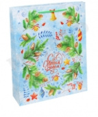 Пакет M Новогоднее поздравление 18х23х8см