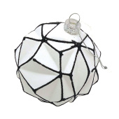 Игрушки на елку стекло Шар многогранник Белый 10см