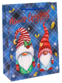 Пакет M Новогодние гномики 18х24х8,5см