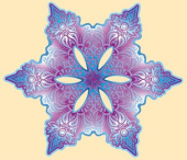 Украшение на скотче Снежинка (20шт)