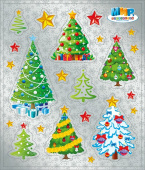 Наклейка Елочки