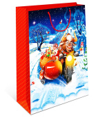 Пакет L Бык на мотоцикле 26х32х10см