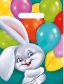 Пакет полиэтиленовый 29*22 см Зайчик с шарами