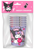 Стаканы бумажные 250мл С Днем Рождения Куроми Kuromi (уп6) Россия ВС