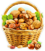 Плакат Корзина с орехами