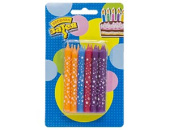 Свечи для торта 8 см, воск, 12 шт. Звёзды