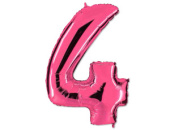 Шар фольга Цифра 40" GR Ярко Розовый Pink "4"