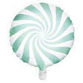 Шар фольга с рисунком 18''/PD круг Леденец конфета пастель Light Blue 18"/45см Шар фольга с рисунком 18''/PD круг Леденец конфета пастель Light Blue 18"/45см