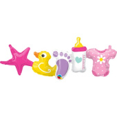 Шар фольга Буквы надпись Baby Girl 41" 104см QL (уп2)
