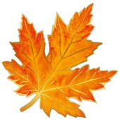 Украшение на скотче 16х16см Кленовый лист (уп20) /ИмП